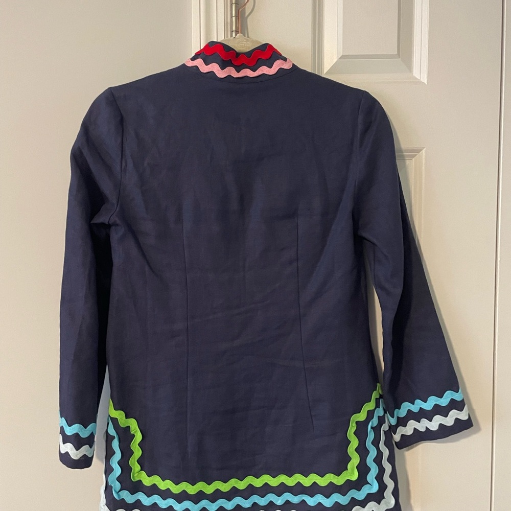 Sail to Sable Navy Tunic with Vibrant Trim - Picture 3 of 3